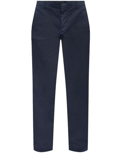 PS by Paul Smith Mid-rise Cotton Chino Trousers - Blue