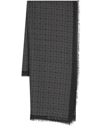 Givenchy Schal mit Monogrammmuster - Grau
