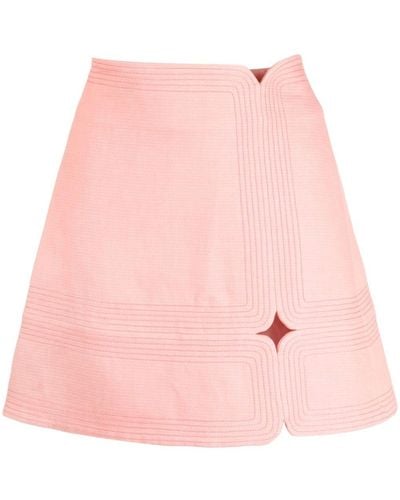 Acler Minifalda Briar con aberturas - Rosa