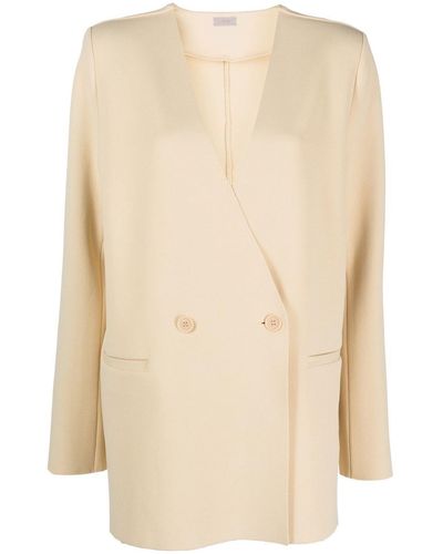 Mrz Buttoned Double-breasted Blazer - Natural