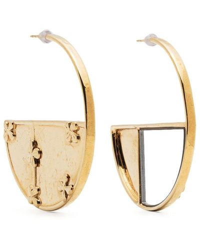 Aurelie Bidermann Bianca Reversible Hoop Earrings - Metallic