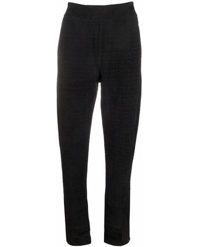 Givenchy Monogram-print Tapered Trousers - Black