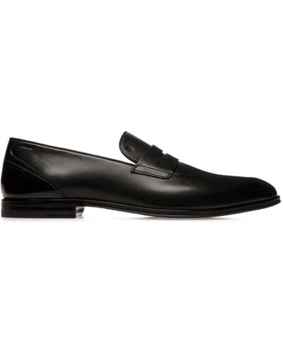 Bally Penny-slot Leather Loafers - Black
