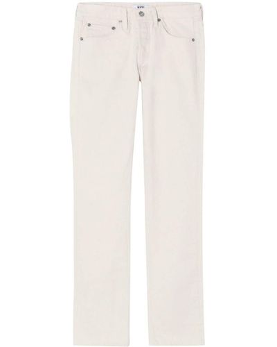 RE/DONE Jeans The Anderson dritti con vita media - Bianco