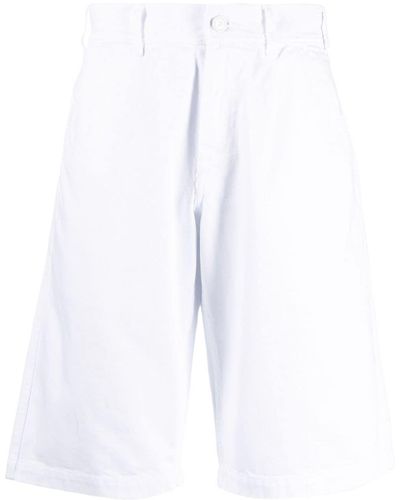 Raf Simons Knielange Jeans-Shorts - Weiß