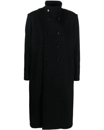 Tom Ford Brushed Double-breasted Coat - Black