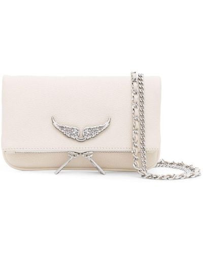 Zadig & Voltaire Swing Your Wings Rock Nano Leather Crossbody Bag - White