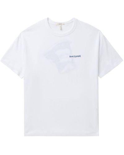 Rag & Bone T-Shirt mit Print - Weiß