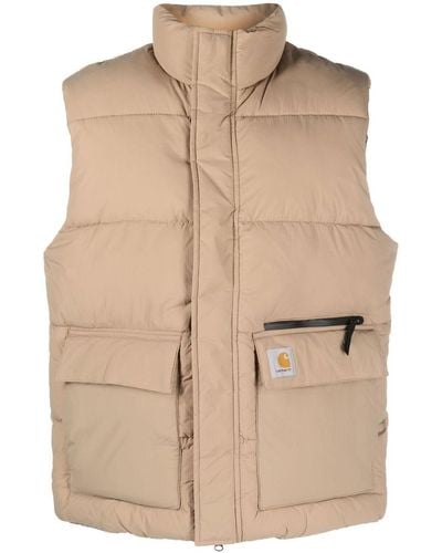 Carhartt Logo-patch Padded Gilet - Natural