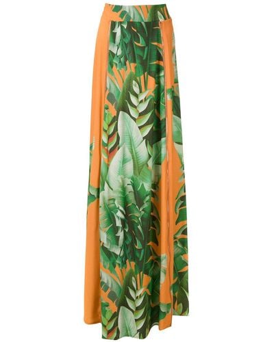 Amir Slama Printed Maxi Skirt - Orange