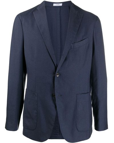 Boglioli Blazer cintré à simple boutonnage - Bleu