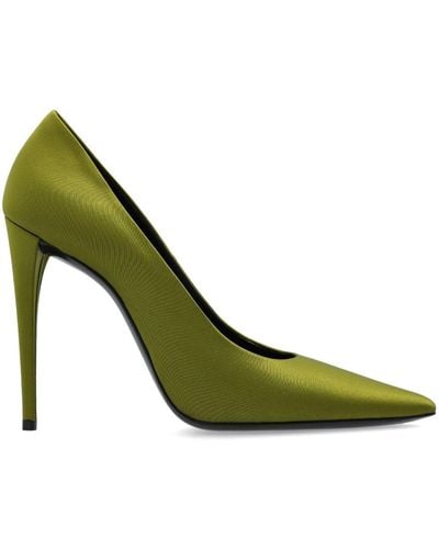 Saint Laurent Monceau 110mm Satin Court Shoes - Green