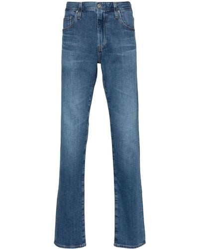 AG Jeans Tellis Logo-patch Straight-leg Jeans - Blue