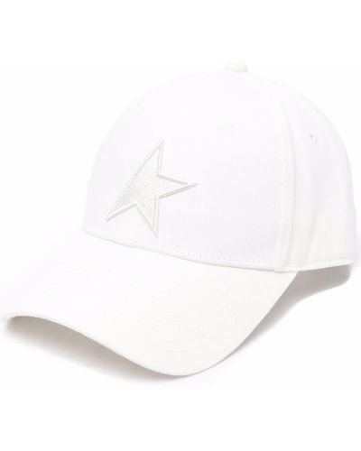 Golden Goose Baseball Cap mit halbem Sternenlogo-Stickerei - Weiß