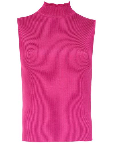 Olympiah Nika Top Met Hoge Hals - Roze