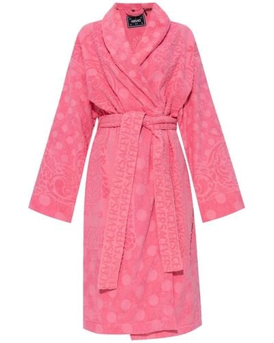 Versace La Vacanza Cotton Robe - Pink