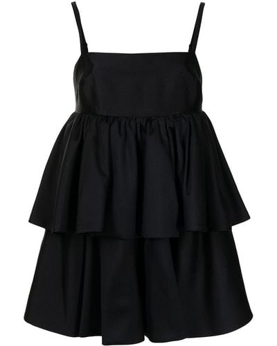 Macgraw Conversation Tiered Mini Dress - Black