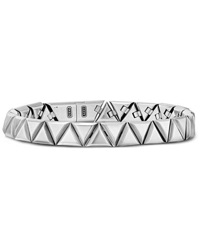 David Yurman Bracelet en argent sterling Faceted à maillons épais - Blanc