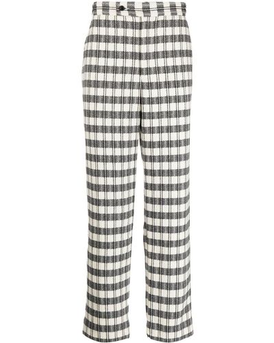 Bode Geometric-pattern Regular Pants - Grey