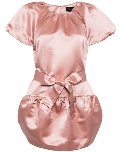 Cynthia Rowley Tulip Satin Mini Dress - Pink