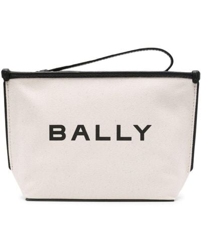 Bally Bar キャンバス クラッチバッグ - ホワイト