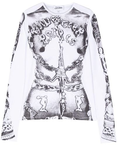 Jean Paul Gaultier Gaultier Paris long-sleeve T-shirt - Gris