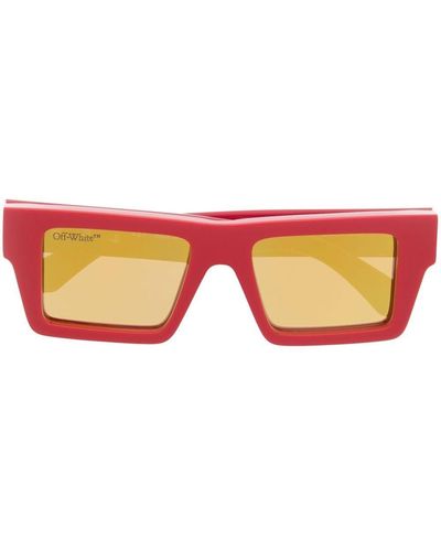 Off-White c/o Virgil Abloh Lunettes de soleil Nassau à monture rectangulaire - Rouge