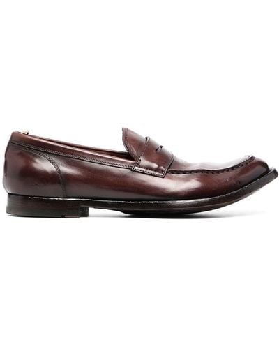 Officine Creative Gelakte Loafers - Bruin