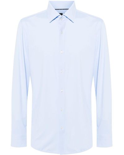 BOSS Spread-collar Jersey Shirt - White