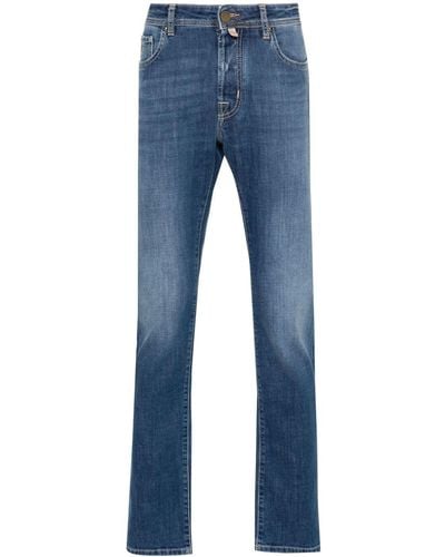 Jacob Cohen Halbhohe Bard Slim-Fit-Jeans - Blau