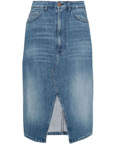 3x1 Elizabella Jeans-Midirock - Blau