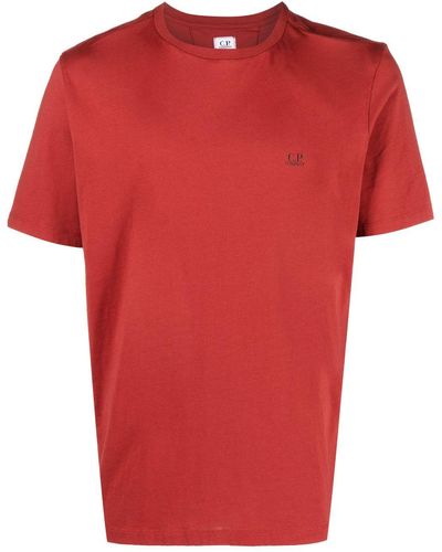 C.P. Company T-shirt en coton à logo imprimé - Rouge