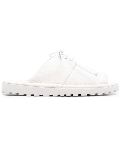 Marsèll Lace-up Leather Sandals - White