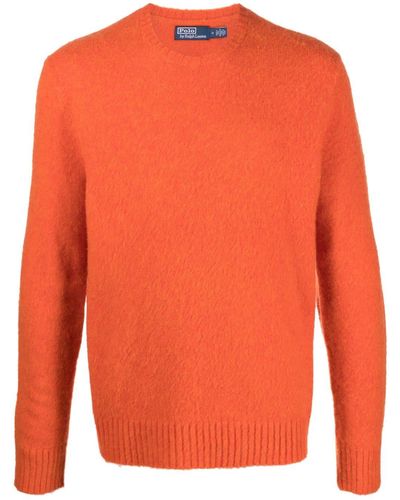 Polo Ralph Lauren Pullover mit Ellenbogen-Patches - Orange