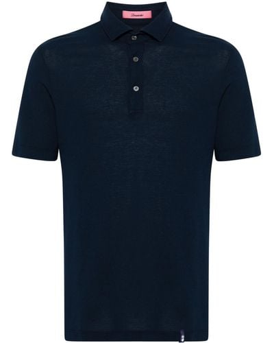 Drumohr Jersey Cotton Polo Shirt - Blue