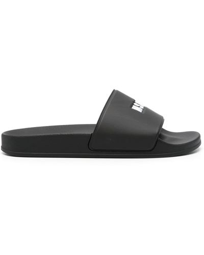 MSGM Raised-logo Slides - Black