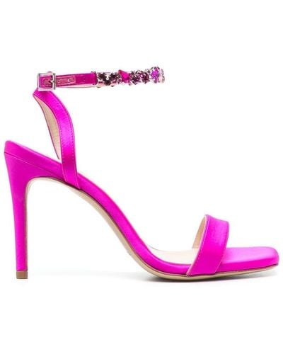 P.A.R.O.S.H. Vashoe Rhinestone-embellished Sandals - Pink