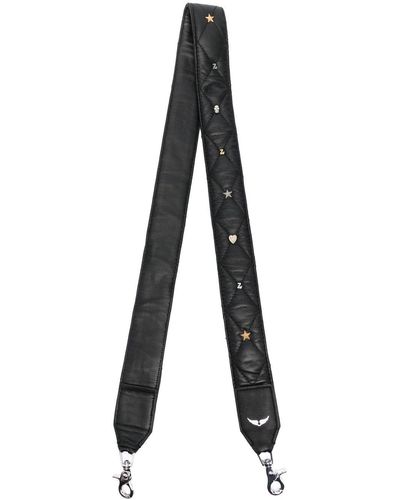 Zadig & Voltaire Stud-detail Leather Bag Strap - Black