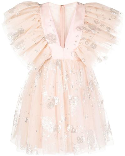 Macgraw Robe Tabetha en tulle à sequins brodés - Rose