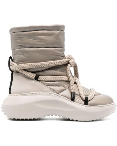 Vic Matié Ankle-length Quilted Snow Boots - Natural
