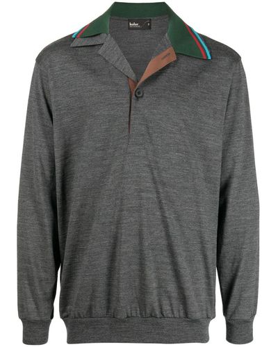 Kolor Asymmetric-collar Wool T-shirt - Grey