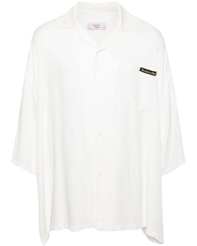 Martine Rose Camisa con parche del logo - Blanco