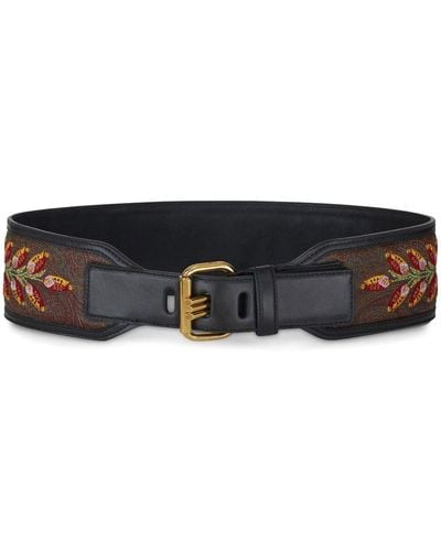 Etro Paisley Belts With Embroideries - Black