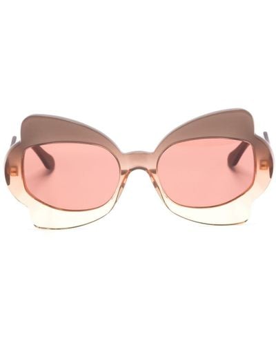 Marni Monumental Gate Oversize-frame Sunglasses - Pink