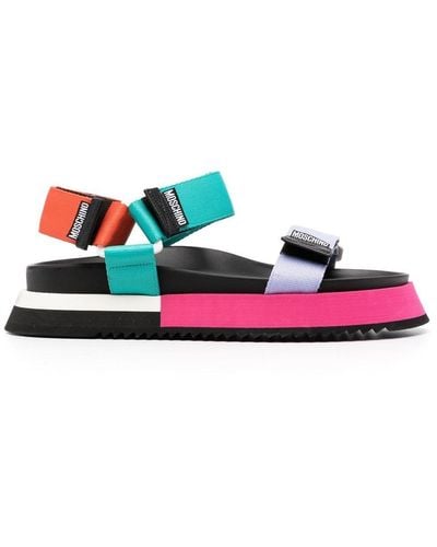 Moschino Sandalen in Colour-Block-Optik - Mehrfarbig