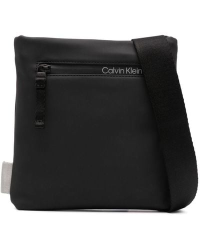 Calvin Klein Logo-print Crossbody Bag - Black