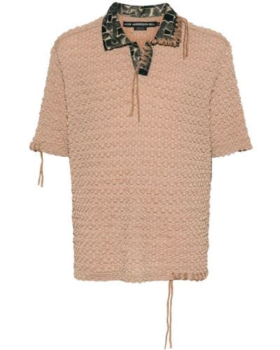 ANDERSSON BELL Sapa Bubble-knit Polo Shirt - Natural