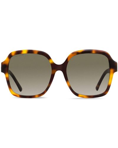 Jimmy Choo Rella Square-frame Sunglasses - Brown