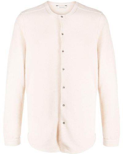 Holzweiler Henley-collar Button-down Shirt - Natural