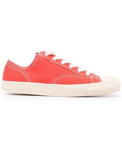 Maison Mihara Yasuhiro General Scale Low Lace-up Trainers - Red